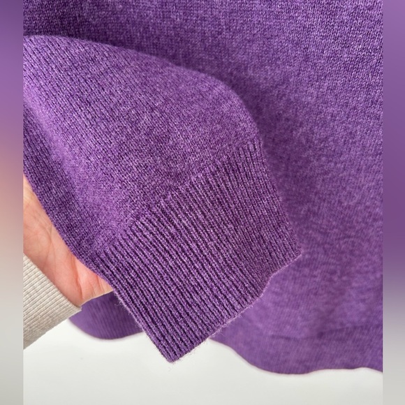Jcrew crewneck cashmere sweater purple - Picture 5 of 10